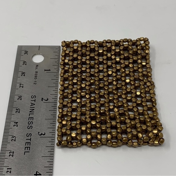 Large Classic Gold Toned Beaded Bracelet - Picture 5 of 6